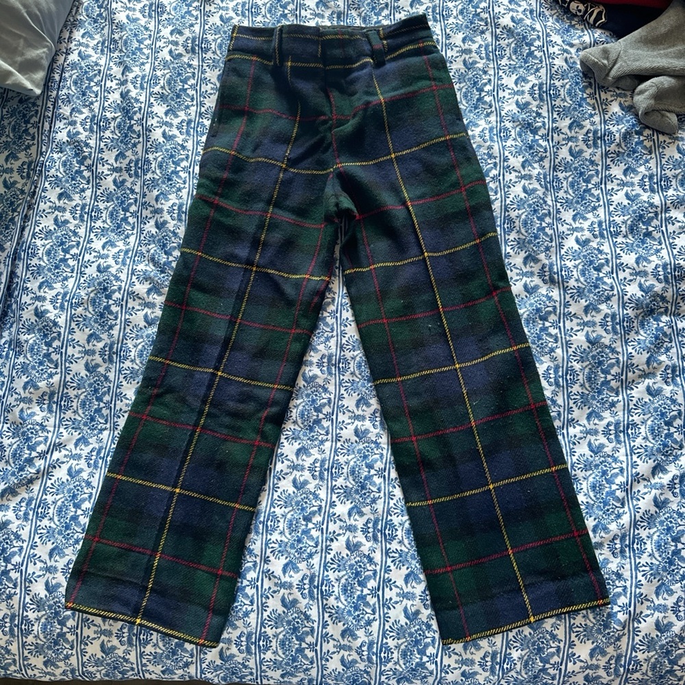 Polo Ralph Lauren Men's Plaid Pants - Blue and Green